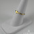 Gold Dainty Sideways Cross Stacking Ring for Women