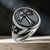 Sterling Silver Enamel Cross Pattée Oval Signet Ring – Color Options