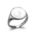 Sterling Silver Enamel Round Signet Ring – Color Options