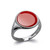 Sterling Silver Enamel Round Signet Ring – Color Options