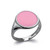 Sterling Silver Enamel Round Signet Ring – Color Options