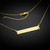 14k Gold Engravable Name Bar Necklace with Diamond