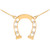 14k Gold Good Luck Horseshoe Necklace with Diamonds