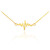 14K Polished Gold Heartbeat Necklace