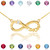 14K Gold Infinity #1MOM CZ Birthstone Necklace