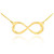 14K Polished Gold Infinity Dainty Necklace