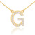 14k Gold Letter "G" Diamond Initial Necklace