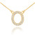 14k Gold Letter "O" Diamond Initial Necklace