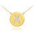 14k Gold Letter "X" Initial Diamond Disc Necklace