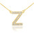 14k Gold Letter "Z" Diamond Initial Necklace