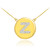 14k Polished Gold Letter "Z" Initial Diamond Disc Necklace