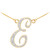 14k Gold Letter Script "E" Diamond Initial Necklace