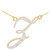 14k Gold Letter Script "Z" Diamond Initial Necklace