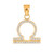 14K Gold Libra Zodiac Sign Diamond Pendant Necklace