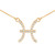 14K Gold Pisces Zodiac Sign Diamond Necklace