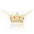 14k Gold Ruby Crown Necklace with Diamonds