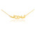 14K Gold Sideways "Love" Script Necklace