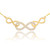 14k Gold Triple Infinity Necklace with Diamonds