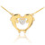 14k Gold Two Dolphins CZ Necklace