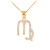 14K Gold Virgo Zodiac Sign Diamond Pendant Necklace