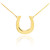 14K Polished Gold Lucky Horseshoe Necklace