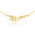 14K Polished Gold Olive Branch Necklace