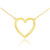 14K Polished Gold Open Heart Necklace