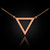 14K Polished Rose Gold Triangle Necklace