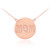 14K Rose Gold "MOM" Script Diamond Disc Necklace