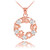 14K Rose Gold 15 Anos CZ Pendant Necklace