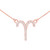 14K Rose Gold Aries Zodiac Sign Diamond Necklace