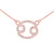 14K Rose Gold Cancer Zodiac Sign Diamond Necklace