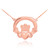 14K Rose Gold Classic Claddagh Necklace
