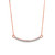 14k Rose Gold Curved Bar Necklace with Diamonds