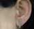 14k Rose Gold Diamond Bar Ear Cuffs