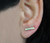 14k Rose Gold Diamond Bar Ear Cuffs
