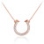 14K Rose Gold Diamond Horseshoe Necklace