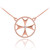 14k Rose Gold Diamond Maltese Cross Necklace