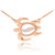 14k Rose Gold Diamond Turtle Necklace
