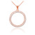 14K Rose Gold Eternity Circle of Life CZ Pendant Necklace