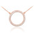 14K Rose Gold Eternity Circle of Life Diamond Necklace