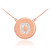 Letter "D" disc necklace with diamonds in 14k rose gold.