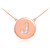 Letter "J" disc necklace with diamonds in 14k rose gold.