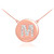 14k Rose Gold Letter "M" Initial Diamond Disc Necklace