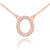 14k Rose Gold Letter "O" Diamond Initial Necklace