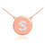 14k Rose Gold Letter "S" Initial Diamond Disc Necklace