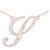 14k Rose Gold Letter Script "Y" Diamond Initial Necklace
