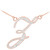 14k Rose Gold Letter Script "Z" Diamond Initial Necklace