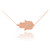 14K Rose Gold Sideways Hamsa Diamond Necklace