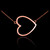 14K Rose Gold Sideways Open Heart Necklace